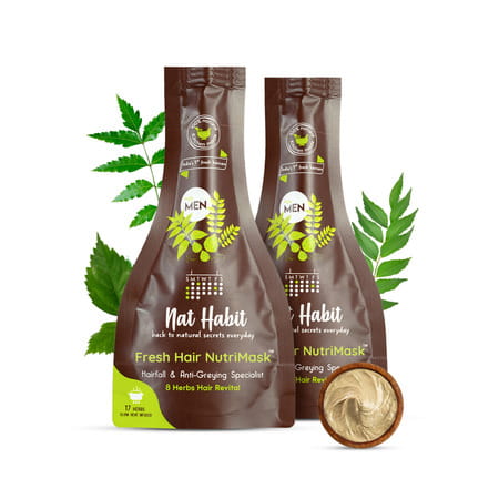Nat Habit Revital Fresh Hair Mask (Nutrimask) Hairfall Control (40g)
