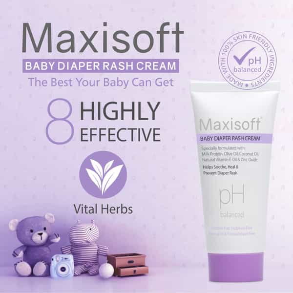 Maxisoft Baby Diaper Rash | Ph Balanced | Cream | Tube | 50 Gm | Pack Of 2