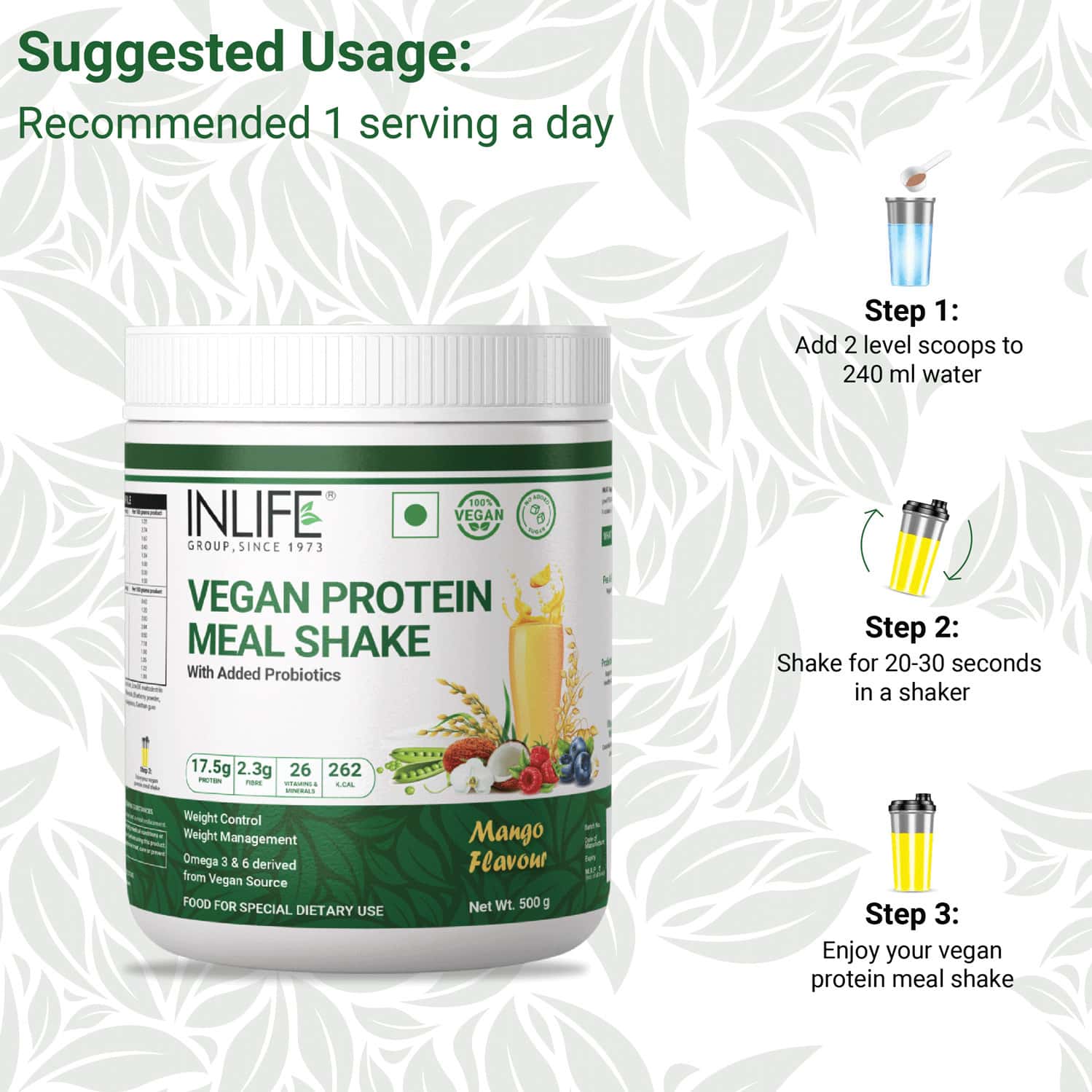Buy INLIFE VEGAN PLANT BASED PROTEIN POWDER NUTRITIONAL MEAL