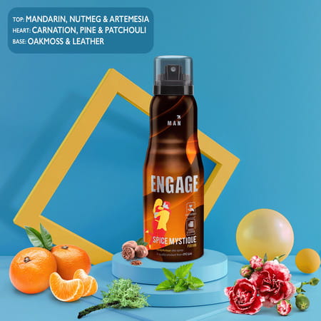 Engage Spice Mystique Deodorant For Men Woody And Leather Skin Friendly- 150ml
