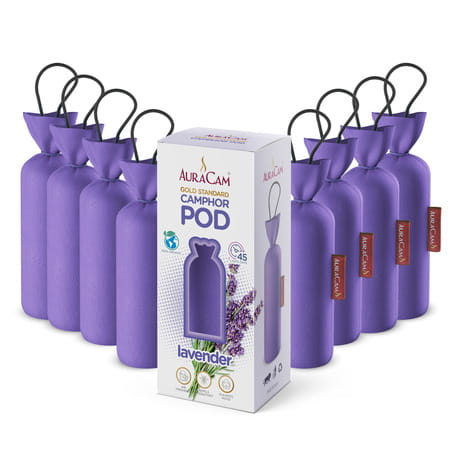 Auracam Gold Standard Camphor Pod Cone Lavender- Set Of 8