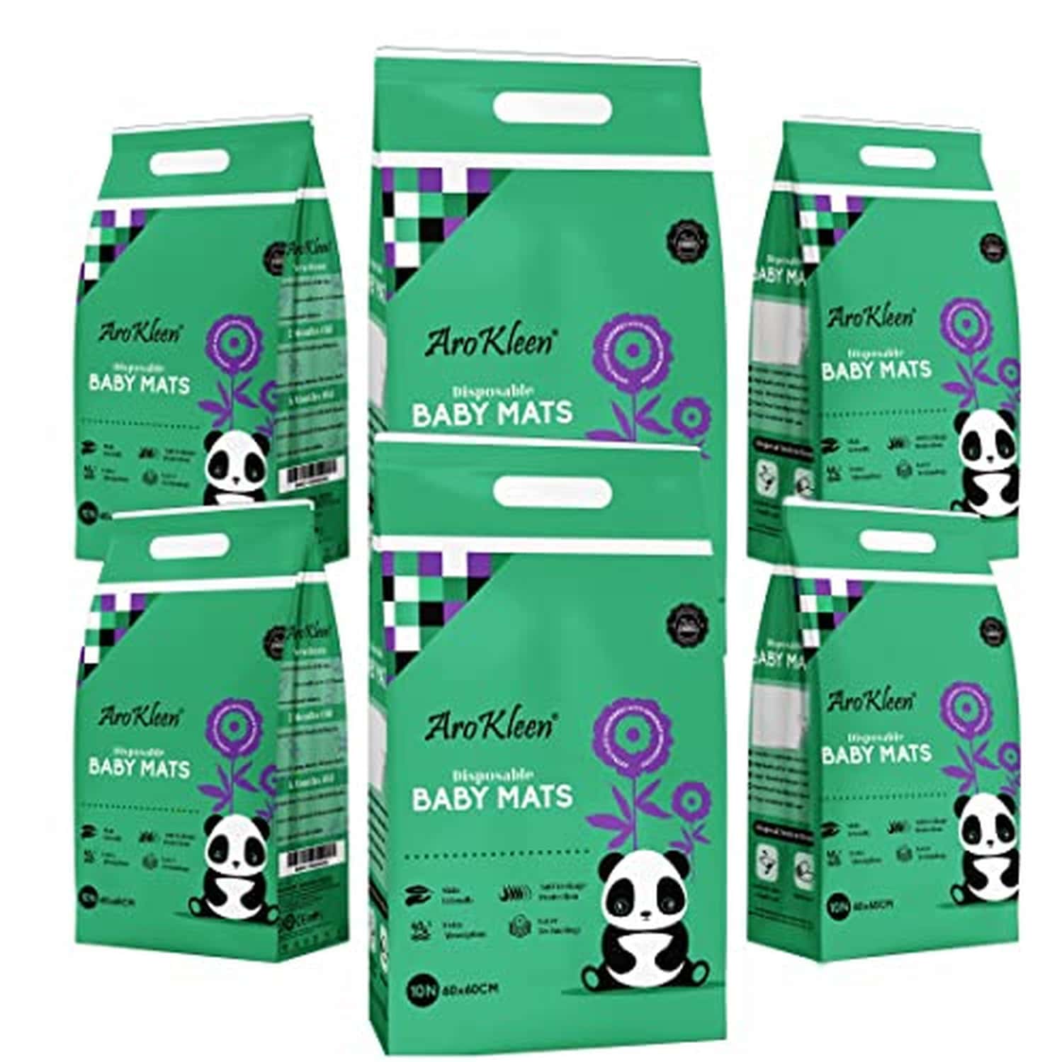 Arokleen 60 X 60 Cm Baby Disposable Changing Mats Urine Protector Underpad Pack 6 ( 60 Counts )