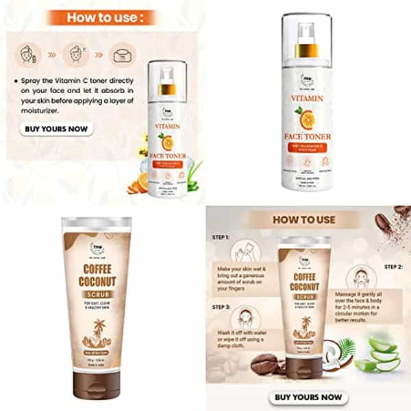Tnw The Natural Wash Vitamin C Face Toner & Coffee Coconut Scrub |