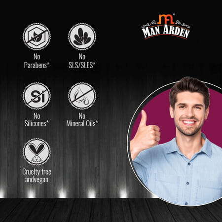 Man Arden Hair Strengthening Hair Oil Comb Applicator For Men Castor Oil Golden Jojoba Oil 100 Ml