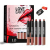 Love Earth Lip Crayon Non-Transfer Lipstick 1.O And Sharpener - Pack Of 5