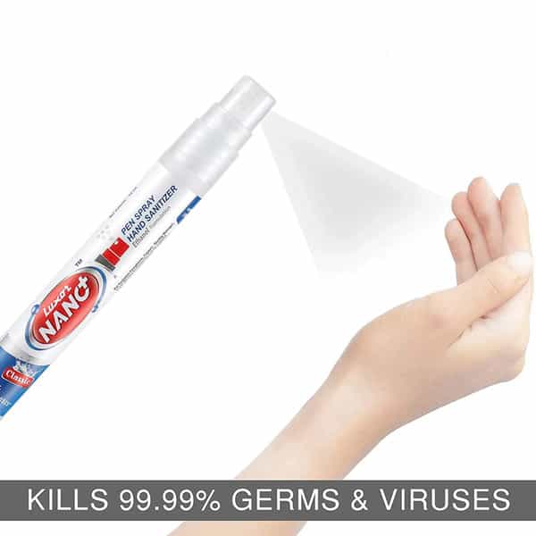 Luxor Nano Pen Sanitizer Spray With Refill Bottle 10 Ml + 20 Ml - Classic