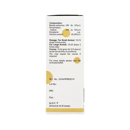 Bakson Homoeopathy V34 Drops | Tumour |For Veterinary Use | 30 Ml