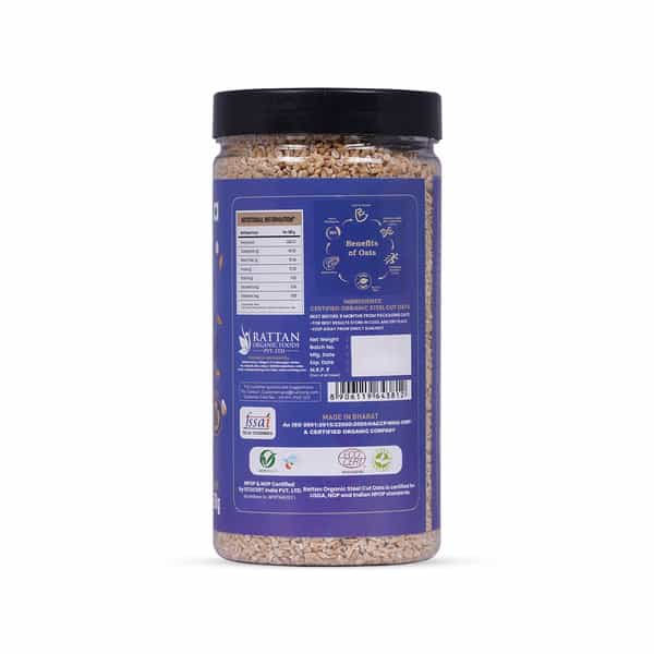 Nutriorg Certified Organic Steelcut Oats 650G