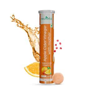 Neuherbs Apple Cider Vinegar Orange Flavour 20 Effervescent Tablets For Weight Management