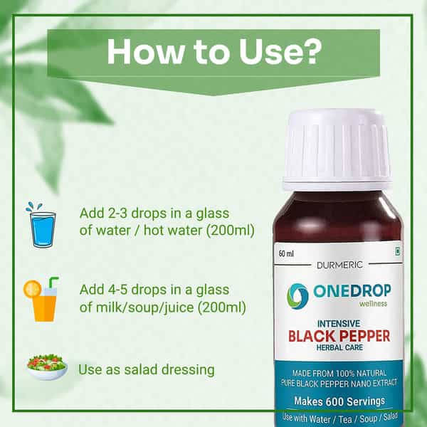 Durmeric Onedrop Intensive Black Pepper Herbal Care - 60Ml