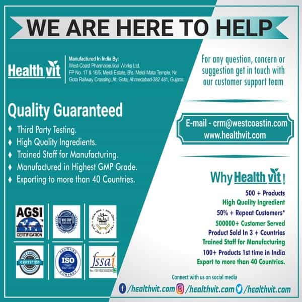 Healthvit Amla Powder 250 Mg -60 Capsules