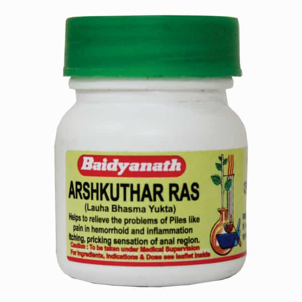 Baidyanath Asli Ayurved Arshkuthar Ras - 40 Tablets (Pack Of 2)