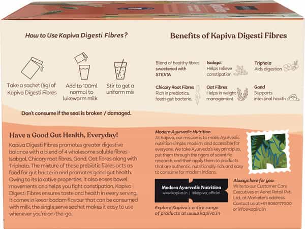 Kapiva Kesar Badam Digesti Fibres - Blend Digestion & Constipation Relief