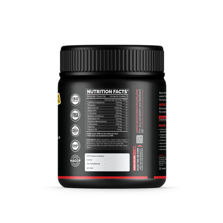 Denzour Nutrition Bee Hp Pre Workout Powder | Energy | Strength & Muscle Pump | Blueberry Flav 100G