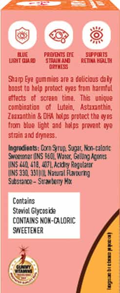 Bodyfirst My Gummies-Sharp Eye Gummies For Kids Strawberry Mix 30 Gummies