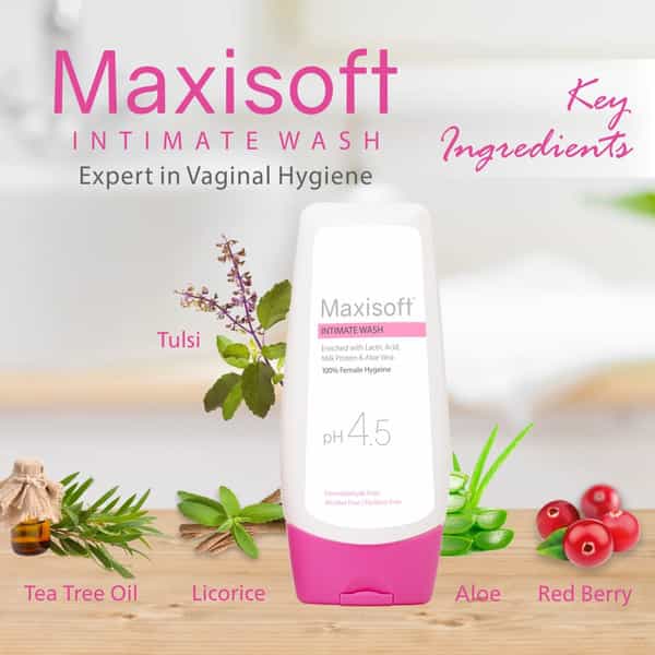 Maxisoft Intimate Wash | 100% Female Hygeine | Bottle | 100 Ml | Pack Of 1