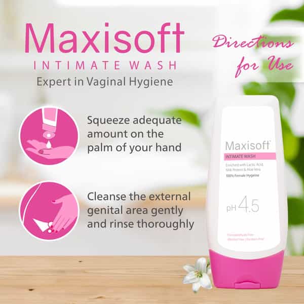 Maxisoft Intimate Wash | 100% Female Hygeine | Bottle | 100 Ml | Pack Of 1