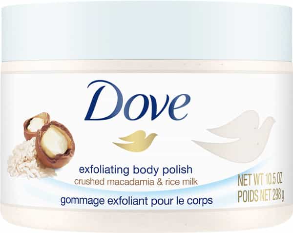 Dove Exfoliating Body Polish Crushed Macadamia And Rice Milk Removes Dull & Dry Skin- 298Gm