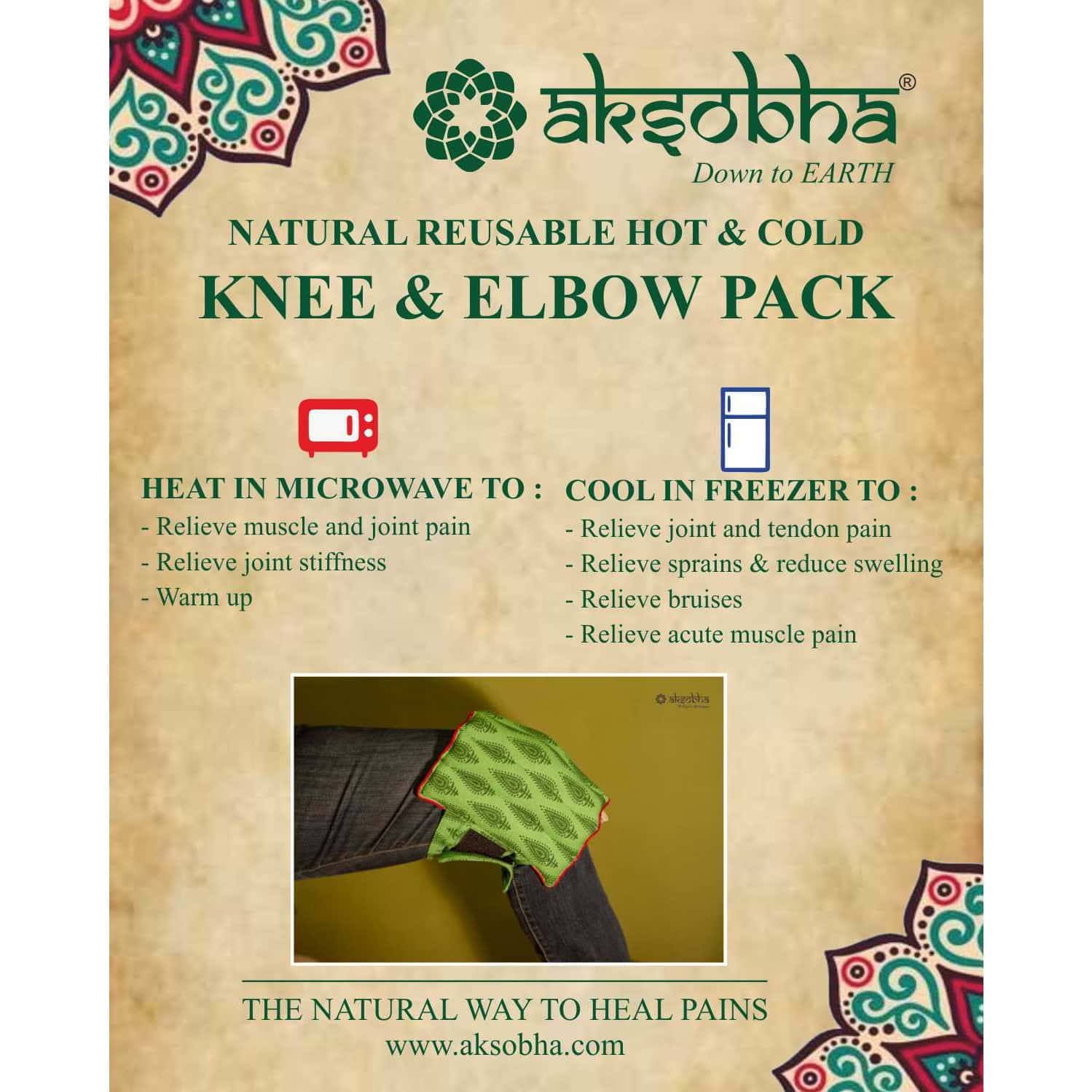 Buy AKSOBHA KNEE PAIN RELIEF HERBAL HOT & COLD THERAPY PACK Online