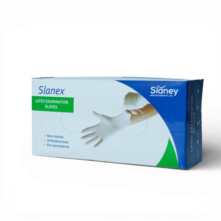 Slaney Slanex Latex Examination Gloves - Small Size