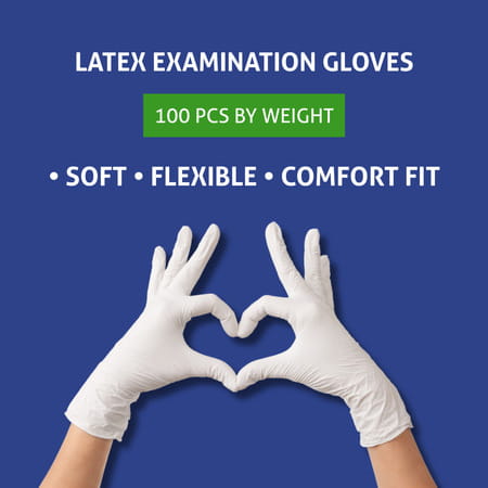 Slaney Slanex Latex Examination Gloves - Small Size