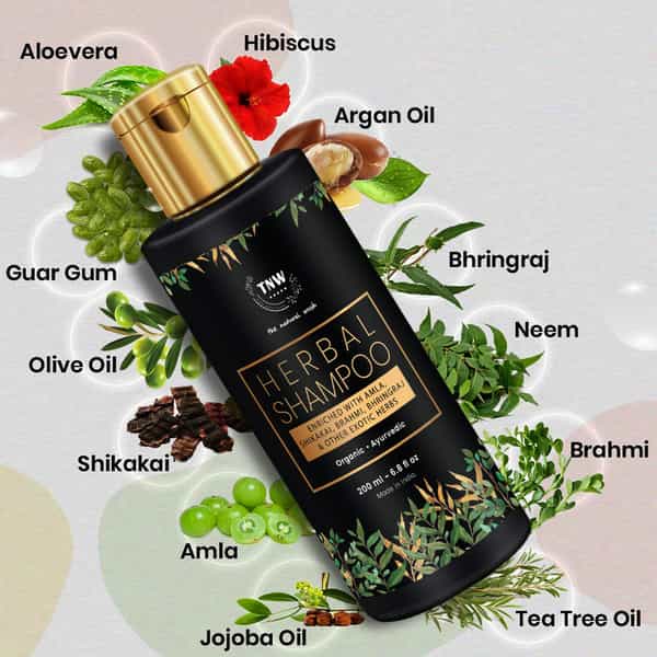 Tnw The Natural Wash Herbal Shampoo For Hair Fall Control With Exotic Nourishing Herbs - 200 Ml