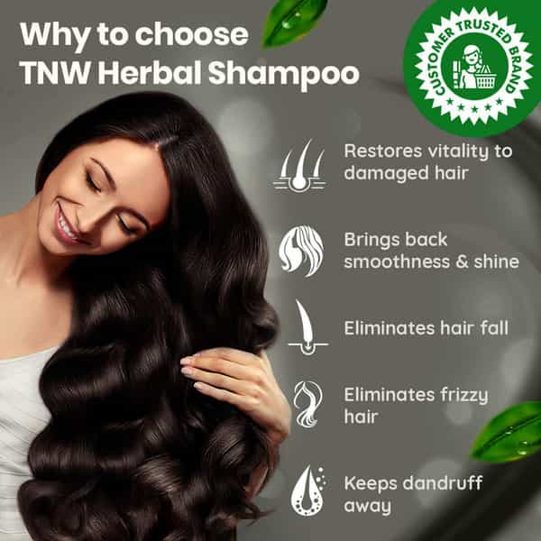 Tnw The Natural Wash Herbal Shampoo For Hair Fall Control With Exotic Nourishing Herbs - 200 Ml
