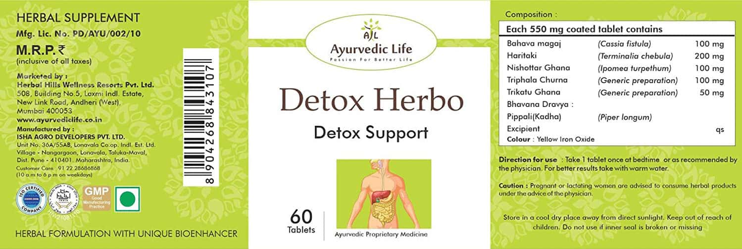 Buy ALAYURVEDIC LIFE DETOX HERBO 60 TABLETS ADVANCED COLON CLEANSING