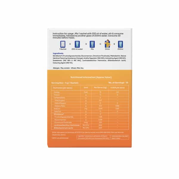 Dr. Morepen Lightlife Pre Meal Nutrition | Weight Management | Orange | Sachet | 10 No's