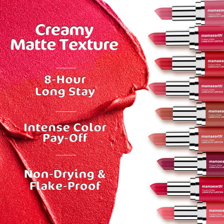 Creamy Matte Long Stay Lipstick With Murumuru Butter And Vitamin E - Rose Nude - 4.2G