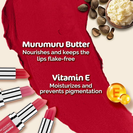 Creamy Matte Long Stay Lipstick With Murumuru Butter And Vitamin E - Rose Nude - 4.2G