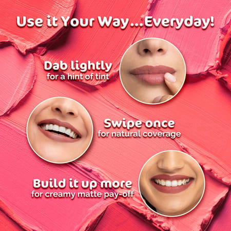 Creamy Matte Long Stay Lipstick With Murumuru Butter And Vitamin E - Rose Nude - 4.2G