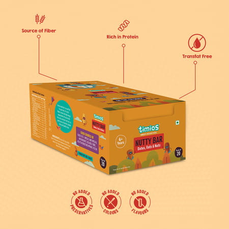 Timios Nutty Bar Pack Of 20-600g