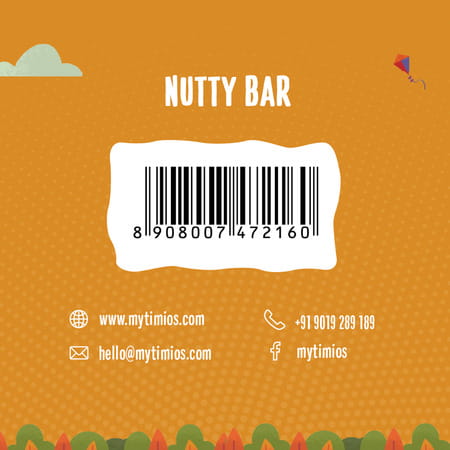Timios Nutty Bar Pack Of 20-600g