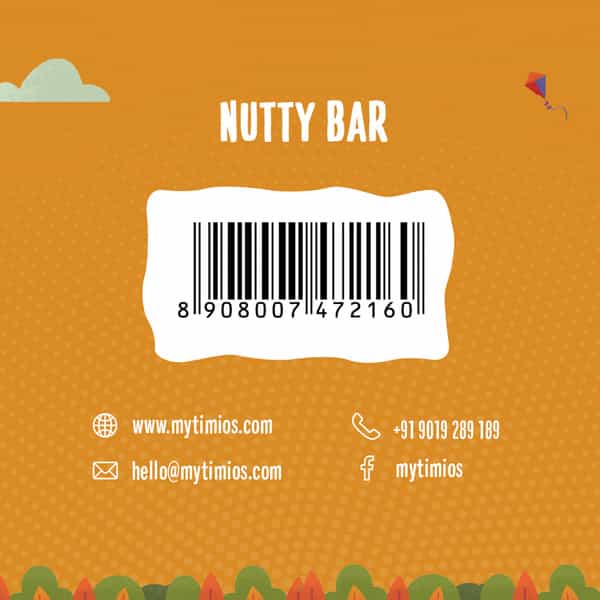 Timios Nutty Bar Pack Of 20-600G