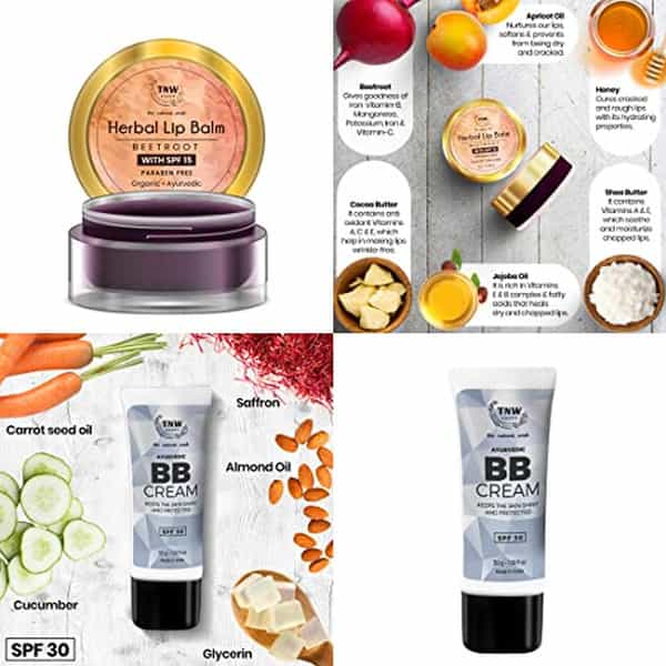 Tnw The Natural Wash Bb Cream & Beetroot Lip Balm For Glowing Skin & Healthy Lips