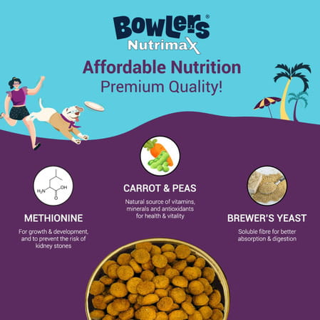 Bowlers Nutrimax Adult Dry Dog Food | Chicken & Vegetables | 10 Kg Protein