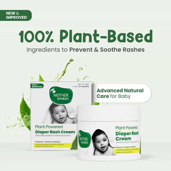 Mother Sparsh Plant Powered Diaper Rash Cream For Babies 50 Gm