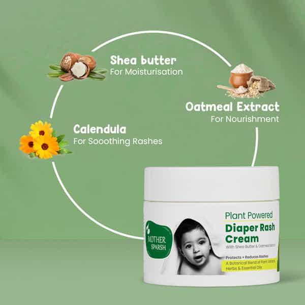 Mother Sparsh Plant Powered Diaper Rash Cream For Babies 50 Gm