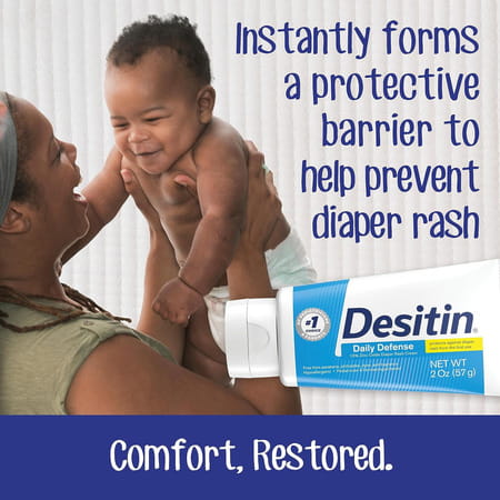 Desitin Rapid Relief Zinc Oxide Diaper Rash Cream | 4.8 Oz 136 Gm