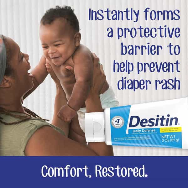 Desitin Rapid Relief Zinc Oxide Diaper Rash Cream | 4.8 Oz 136 Gm