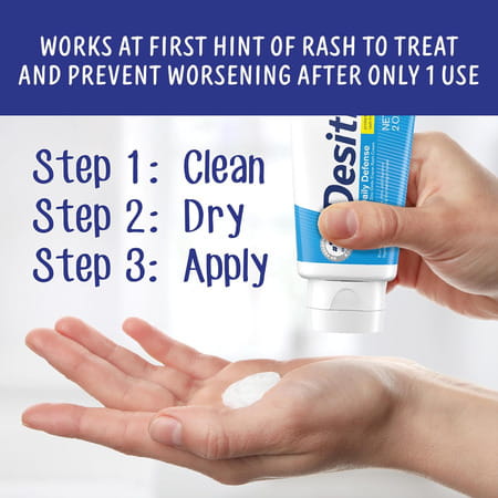 Desitin Rapid Relief Zinc Oxide Diaper Rash Cream | 4.8 Oz 136 Gm