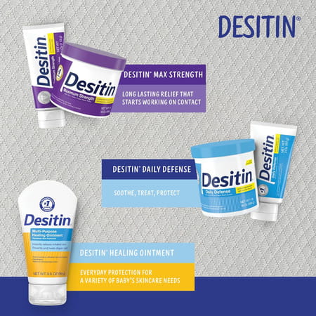 Desitin Rapid Relief Zinc Oxide Diaper Rash Cream | 4.8 Oz 136 Gm