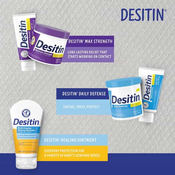 Desitin Rapid Relief Zinc Oxide Diaper Rash Cream | 4.8 Oz 136 Gm