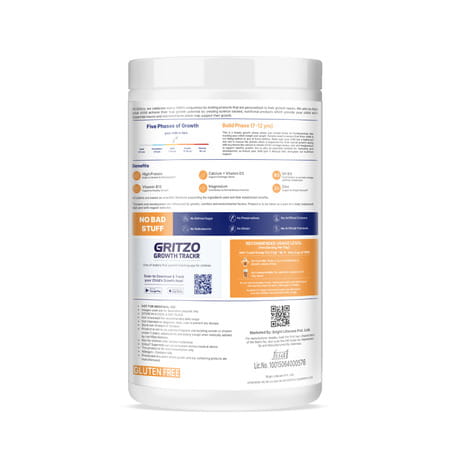 Gritzo Supermilk Athlete (7-12y Boy & Girl) | 14g Protein Powder (Double Chocolate | 400g)