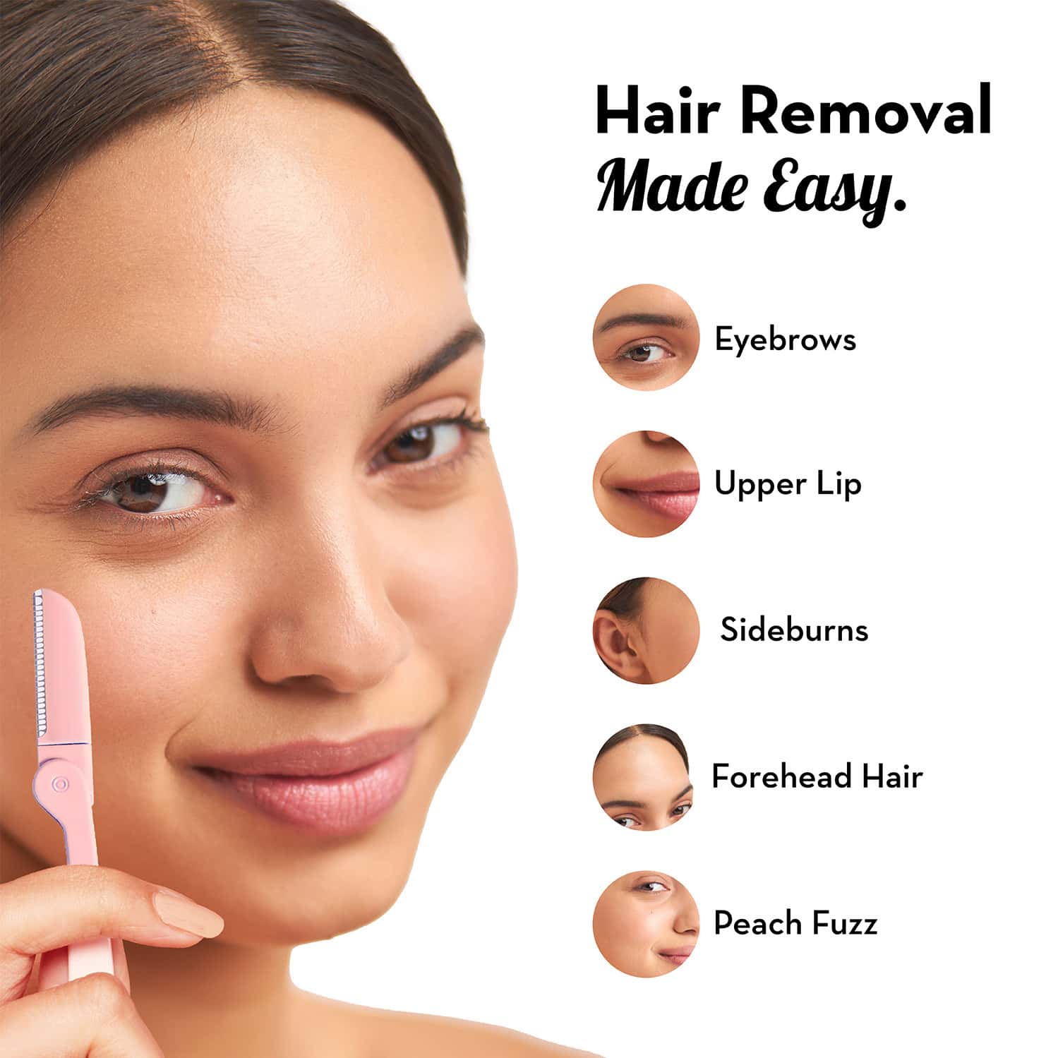 Buy PLUSH FOLDABLE & REUSABLE FACE & EYEBROW RAZOR FOR WOMEN PACK OF