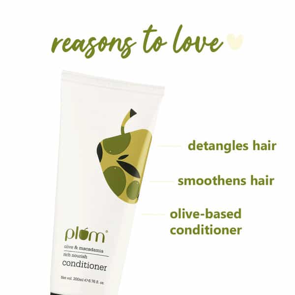 Plum Olive & Macadamia Rich Nourish Conditioner | Safe For Chemically Treated Hair - 200 Ml
