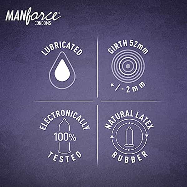 Manforce Ignite Apple-Peach Flavoured Extra Dotted Box Condoms (Set Of 3 30 Pcs)