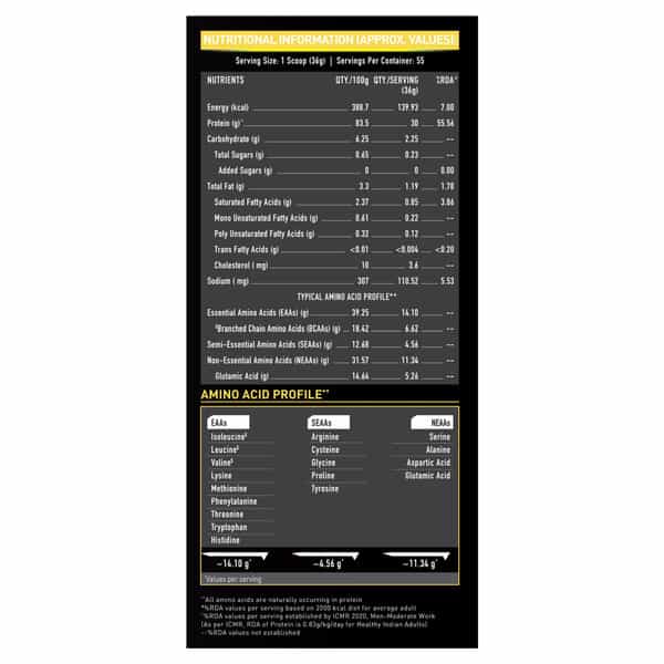 Muscleblaze Whey Gold | 100 Whey Protein Isolate | Labdoor Usa Certified (Gourmet Vanilla | 2Kg)