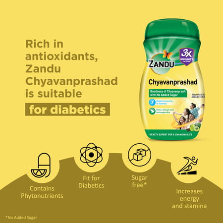 Zandu Chyavanprashad Sugarfree Health Supplement Bottle Of 450 G